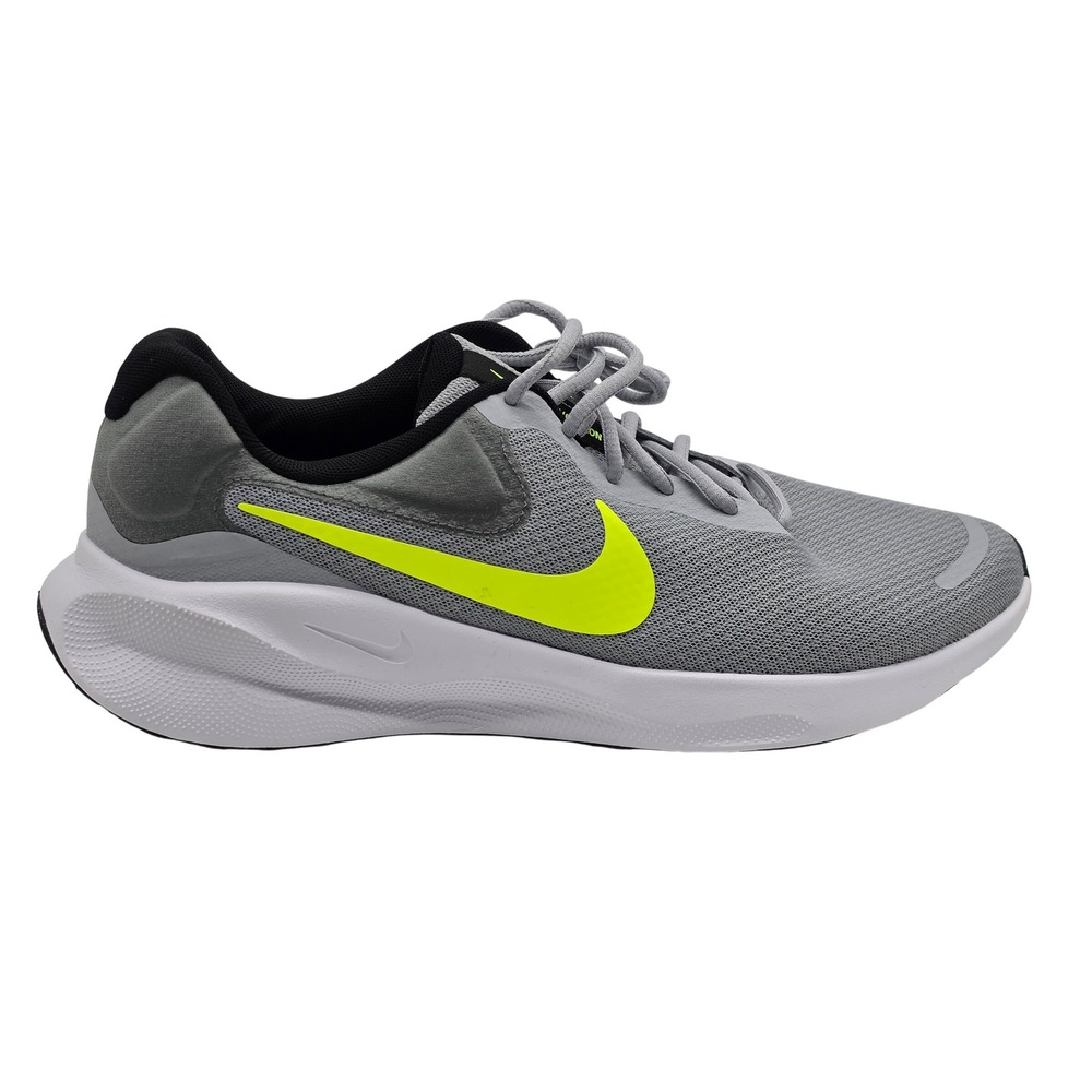 Nike Revolution 7 Mens 11 Wolf Grey Volt Running Shoes FB2207-002 New Box
